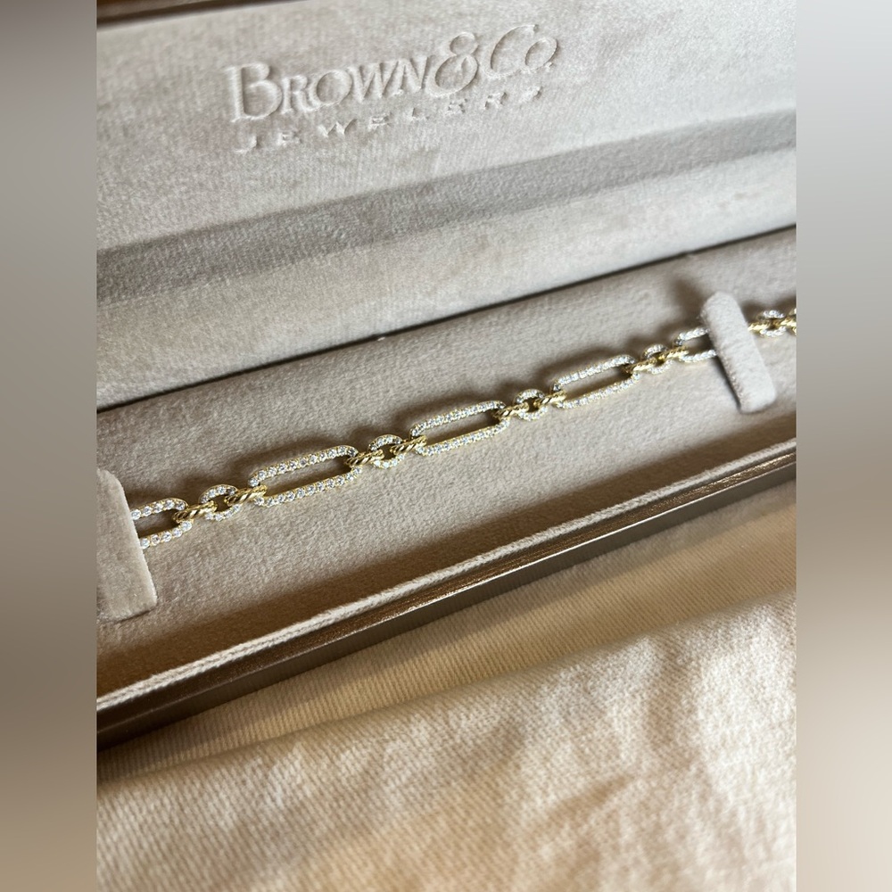David Yurman 18K Gold Pavé Diamond Bracelet – 2.18 Carats |  Authentic + Box - Picture 2 of 10